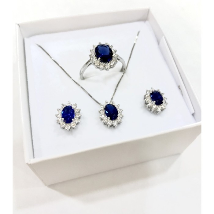 Parure Princess argento bianco  e zirconi