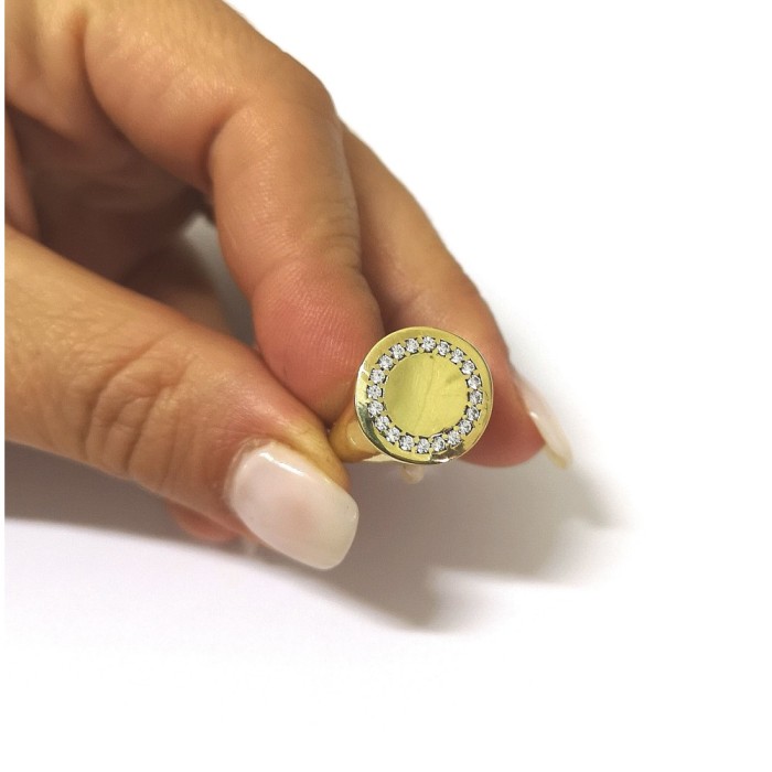 Anello Chevalier in argento dorato | Gioielli Personalizzati