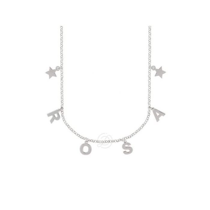Collana con nome pendente in argento 925 personalizzato