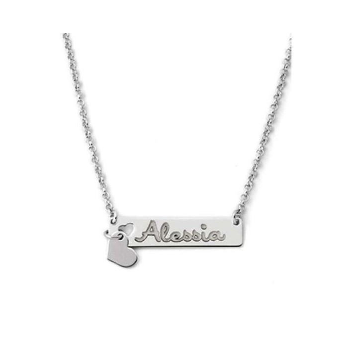 Collana con targhetta personalizzata in argento 925