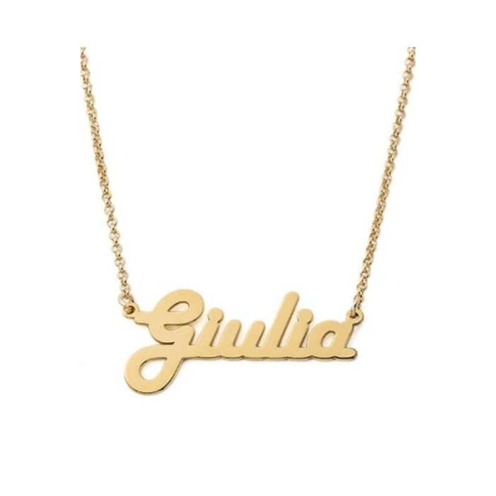 Collana con nome in argento personalizzato