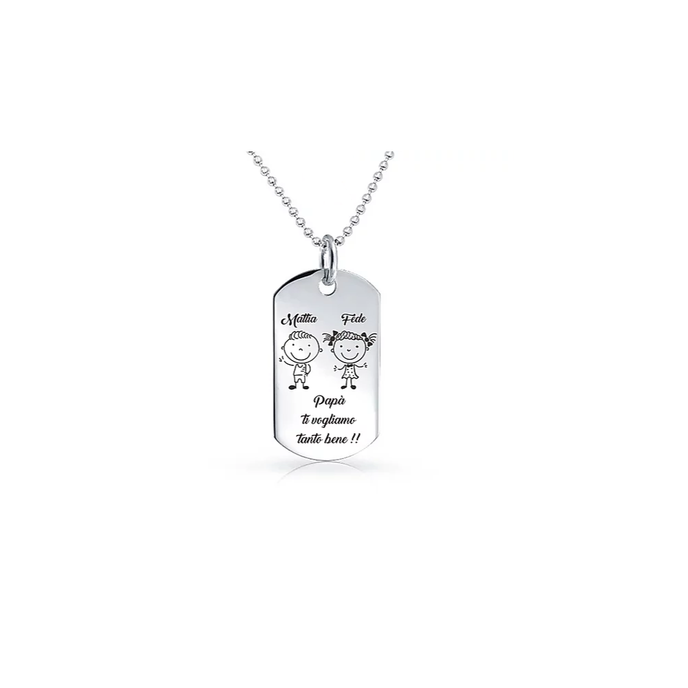 Collana con Targhetta Festa del Papà | Donipreziosi.com