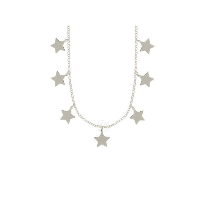 Collana con stelle pendenti argento 925