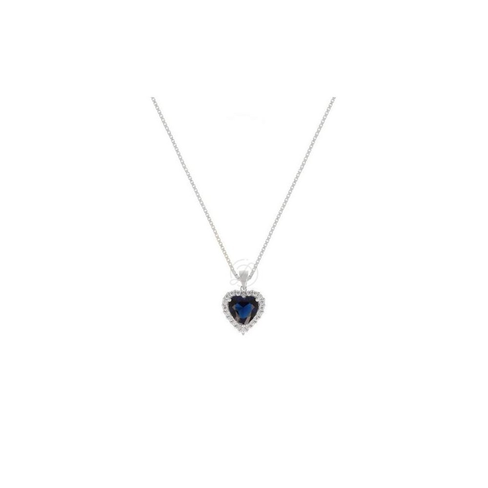Collana con ciondolo cuore zirconato in argento 925