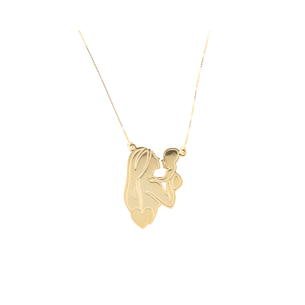 Collana TVB Con Cuore Inciso Per Mamma - Ciondolo In Acciaio Inossidabile - Catenina 51cm + 5cm - Argento