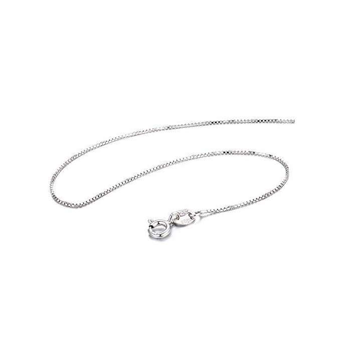 Collana in Argento 925 Rodiato a Maglia Veneziana Sottile