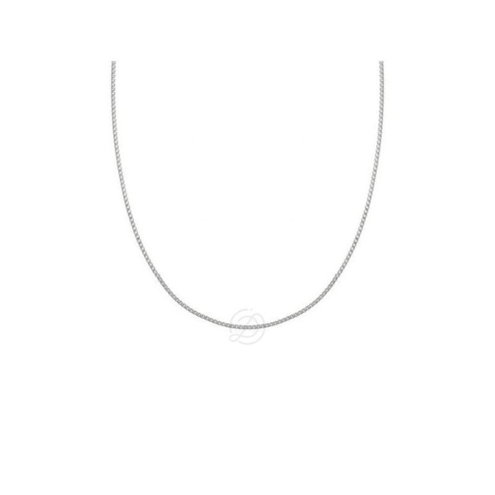 Collana in Argento 925 Rodiato a Maglia Veneziana Sottile