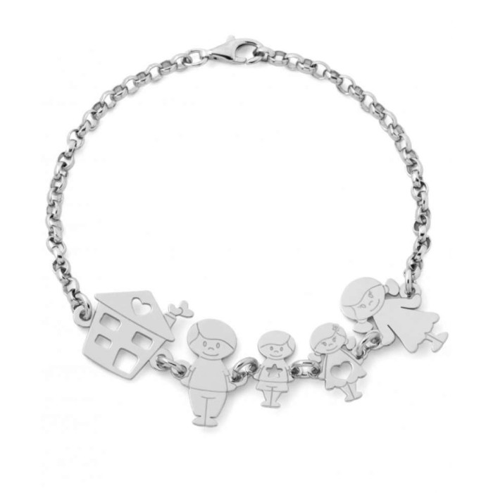 Bracciale family in argento | Doni Preziosi