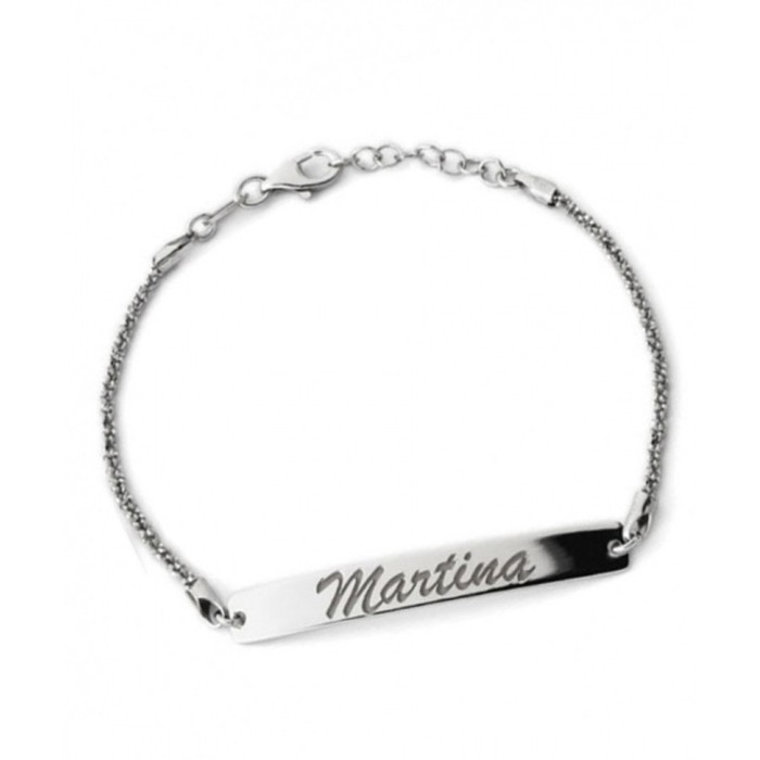 Bracciale con targhetta personalizzata