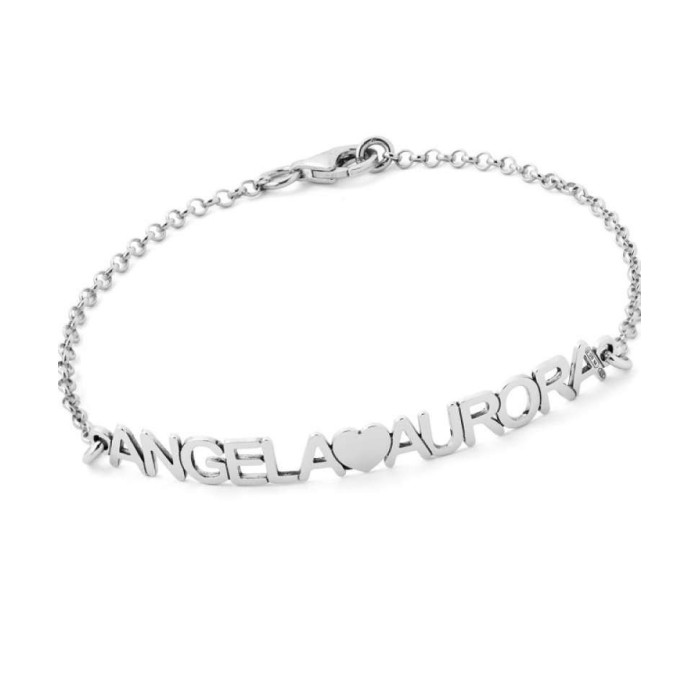 Bracciale con doppio nome personalizzato
