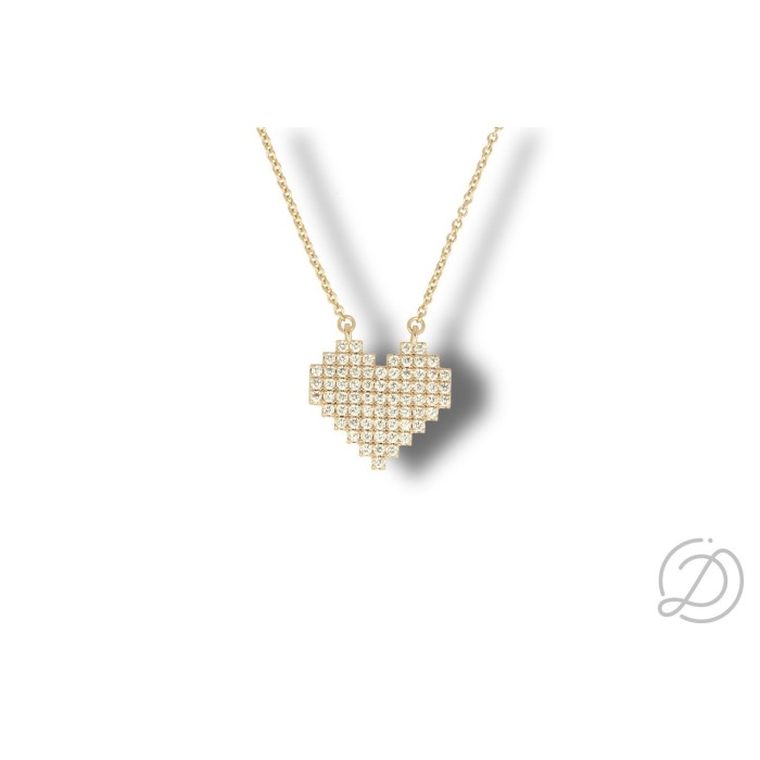 Collana Donna con Cuore Pavè | Doni Preziosi