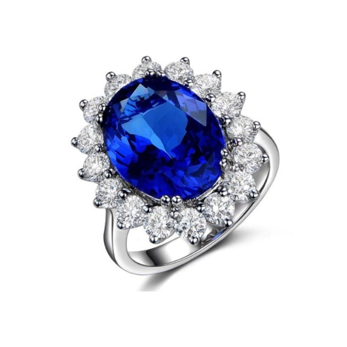 Anello principessa donna in argento 925 con pietra big