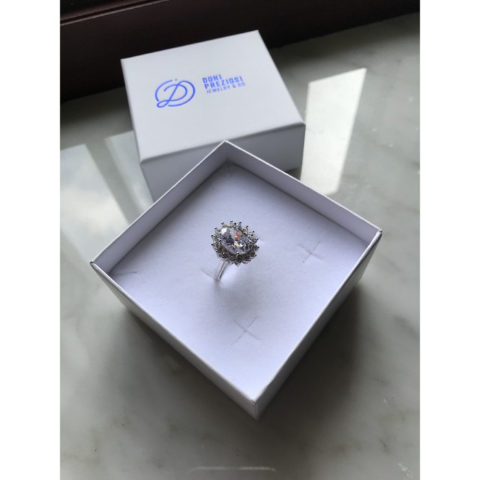 Anello principessa donna in argento 925 con pietra big