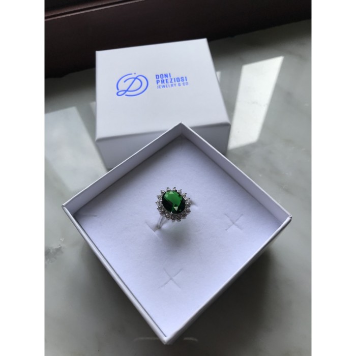 Anello principessa donna in argento 925 con pietra big