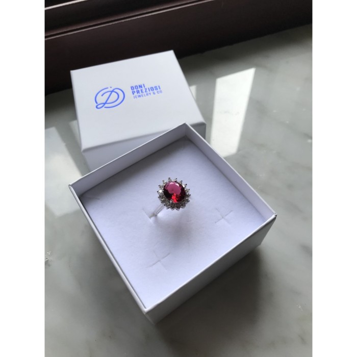 Anello principessa donna in argento 925 con pietra big