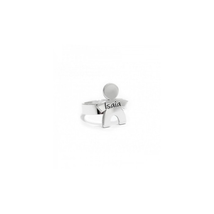 anelo con bimbi in argento -Babyring