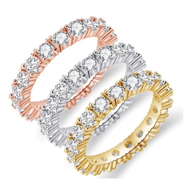 Anello Veretta white stone argento 925%