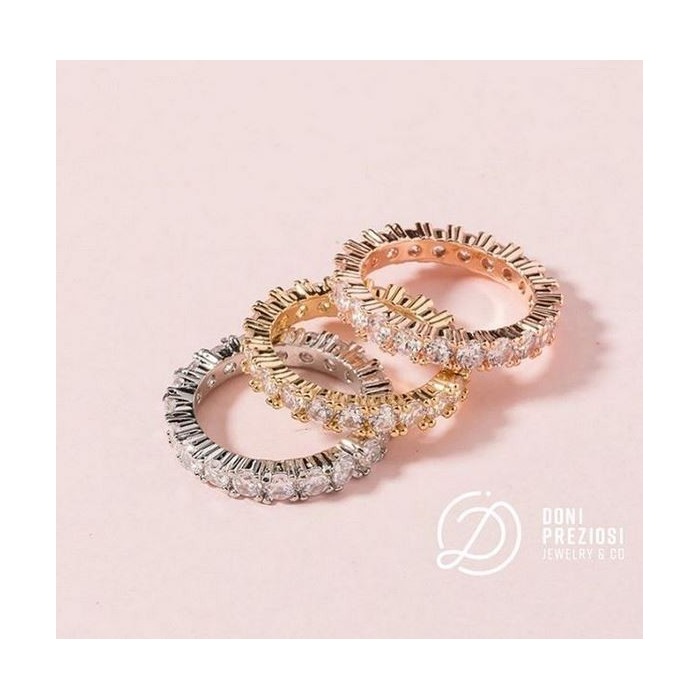 Anello Veretta white stone argento 925%