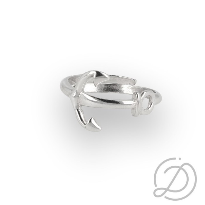 Anello in argento 925 con ancora | Donipreziosi.com