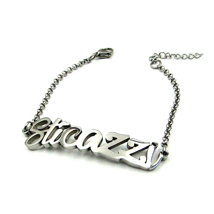 Bracciale sticazzi in acciaio inox