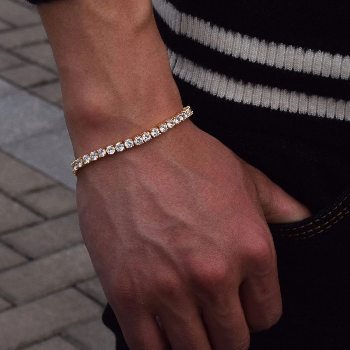 Bracciale tennis bijoux big bagnato in oro