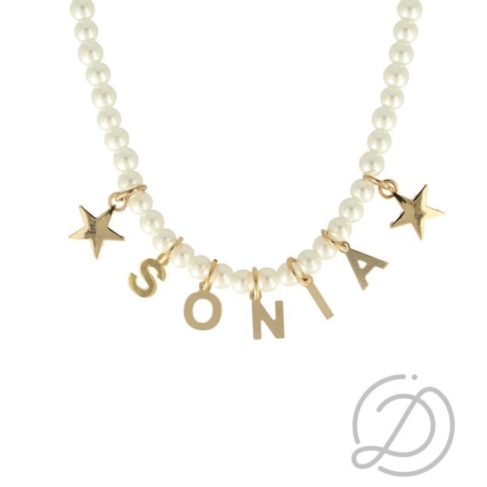 Collana Con Nome Personalizzabile In Argento 925 Rodiato Bianco E Pavè Zirconi - 13