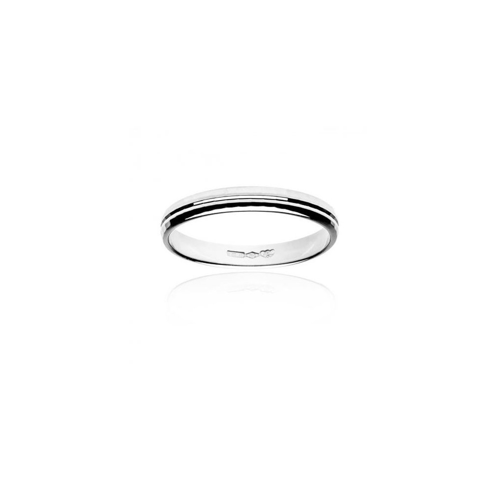 Fede Nuziale In Argento 925 Con Zirconia Cubica – Larga 2 Mm, Impilabile, Taglie 3-13, Elegante