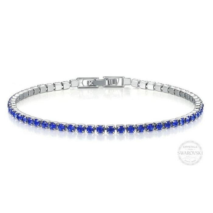 Bracciale Tennis unisex in acciaio inox regolabile