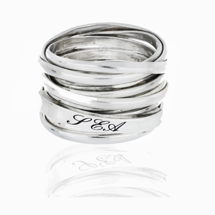 Anello MultiFilo personalizzabile in argento 925%