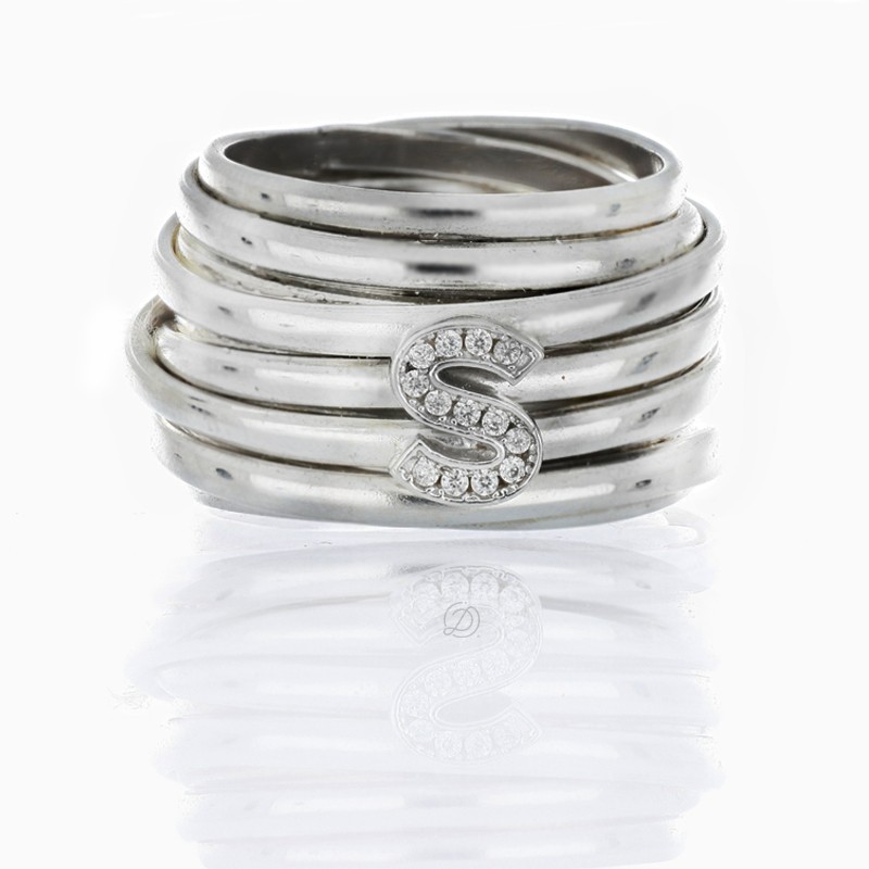 argento Quata 500 pezzi Oeffnen anello di flessione per creazione di gioielli 4 mm 