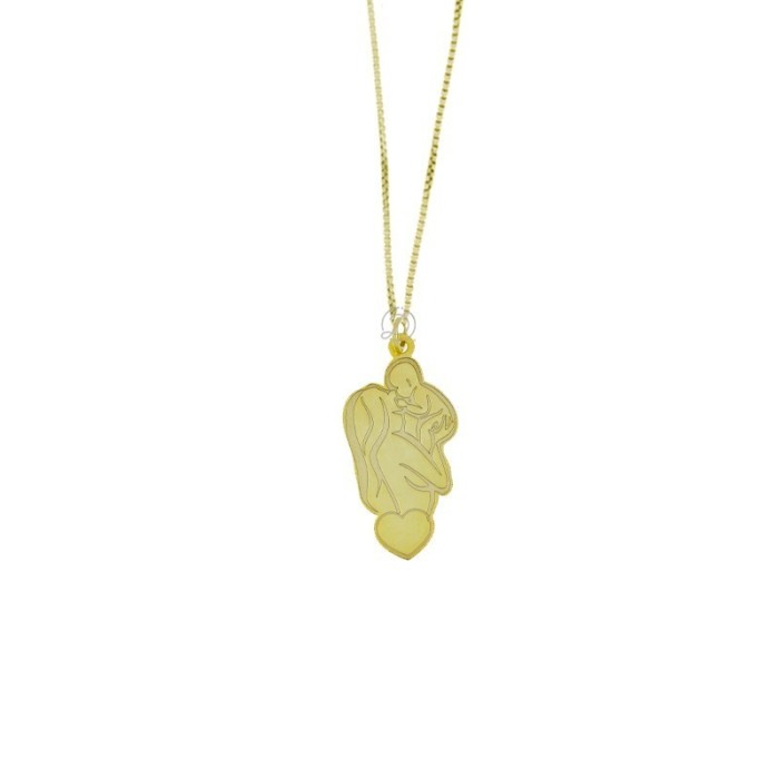 Collana maternità piccola argento placcato oro giallo
