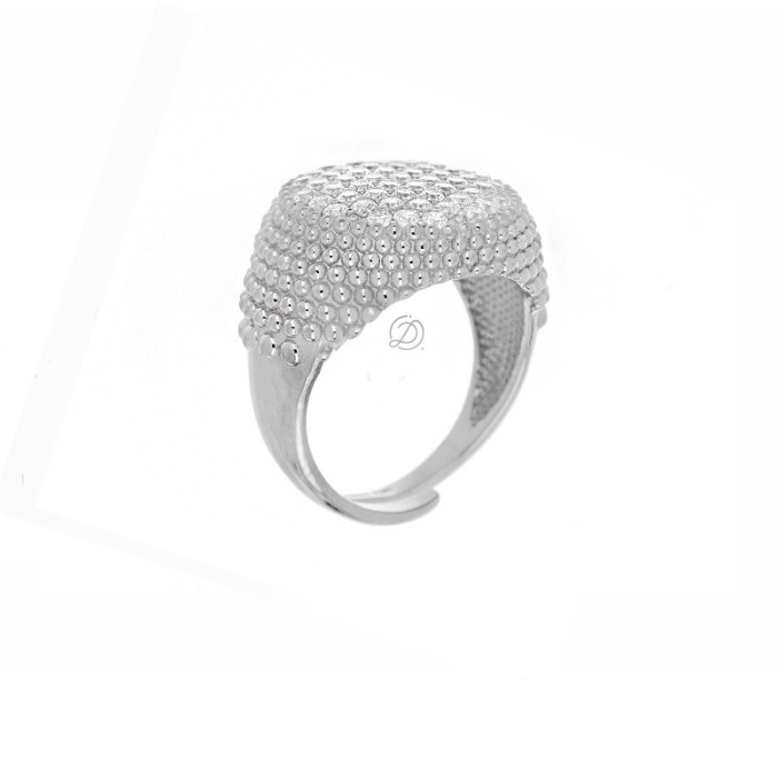 Anello Chevalier Pavè Giulia argento 925% da mignolo