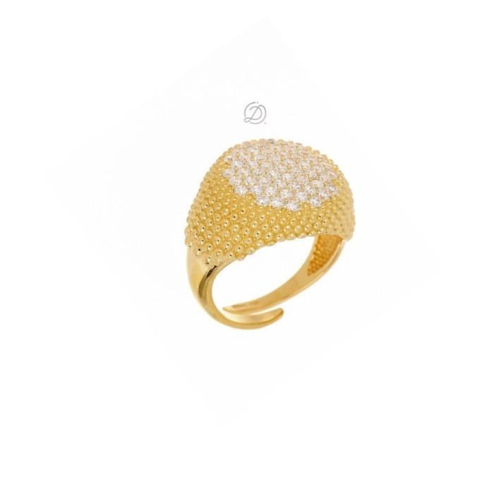 Anello Chevalier Pavè Giulia argento 925% da mignolo