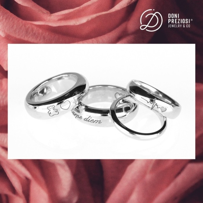 Anello fedone 9 mm personalizzabile in argento 925% placcato oro