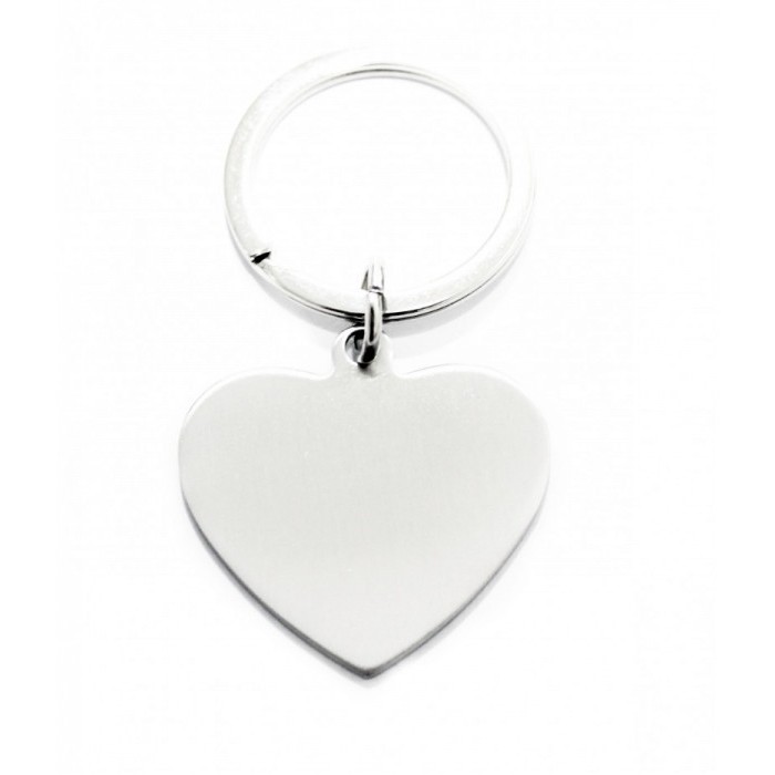 Portachiavi a Cuore Personalizzabile con incisione omaggio acciaio