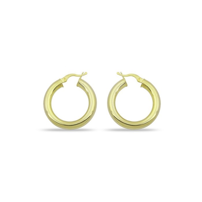 Coppia orecchini cerchio in argento 925% placcati oro 18