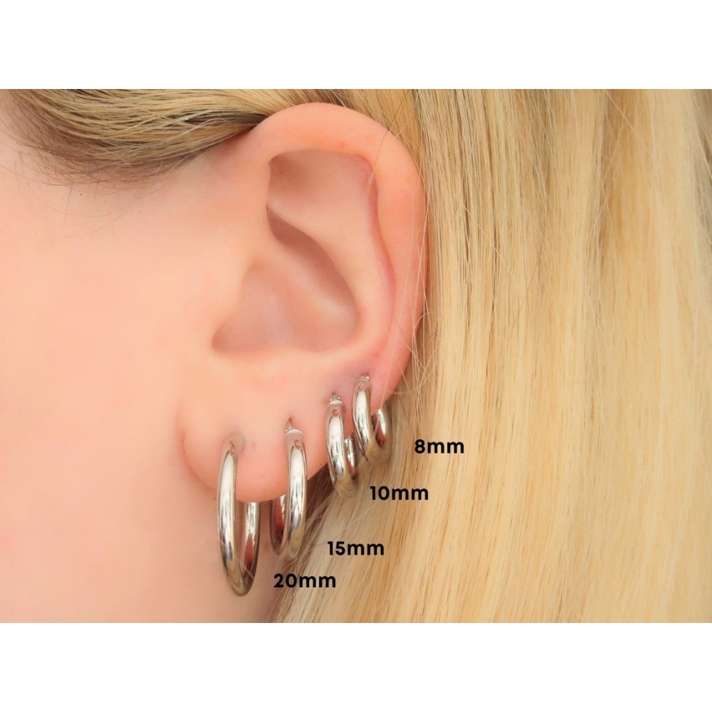 Coppia orecchini cerchio in argento 925% placcati oro 18