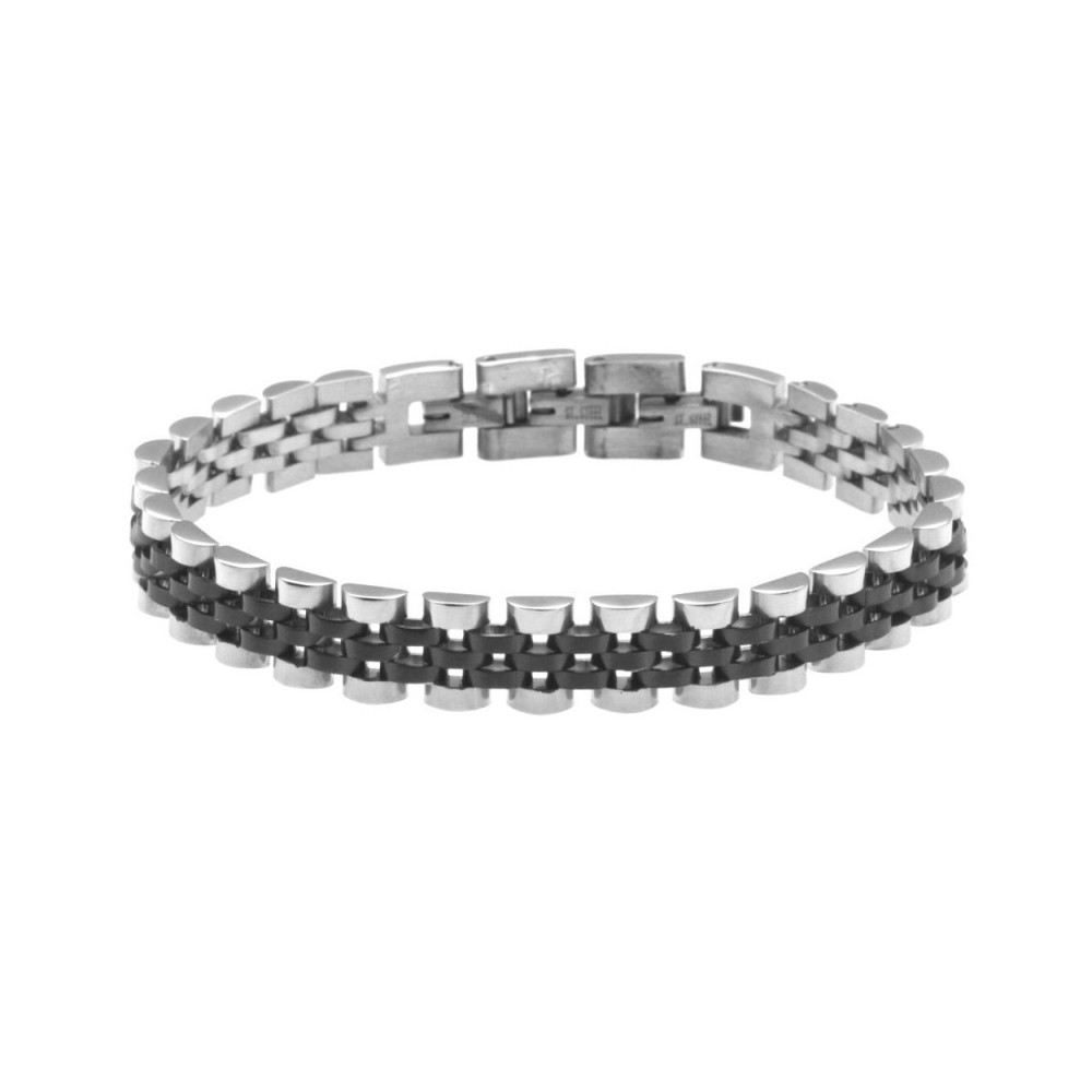 Bracciale Uomo in acciaio bicolore maglia jubilee