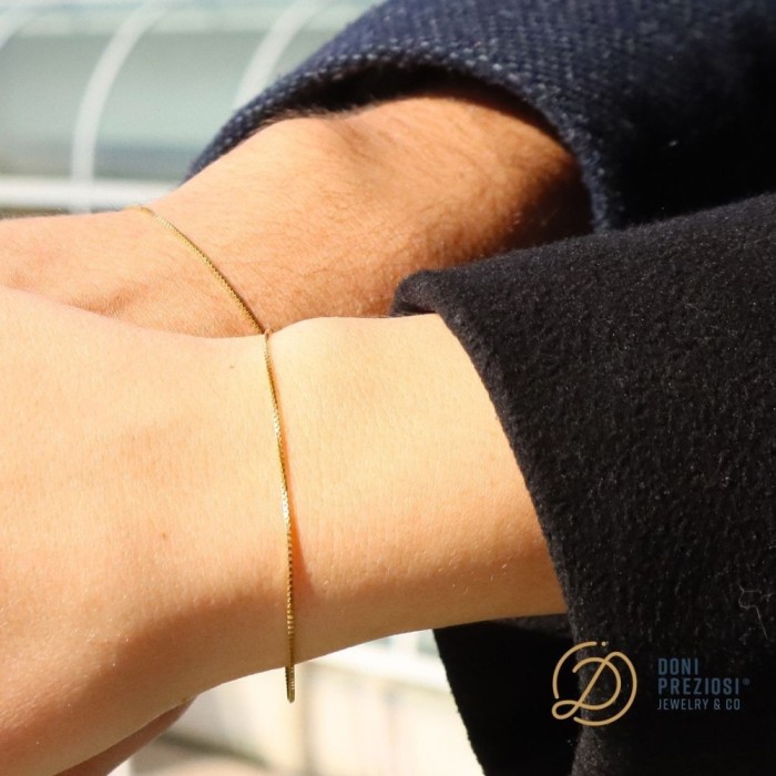 Prenotazione Bracciale Filo Infinity Oro 18kt singolo