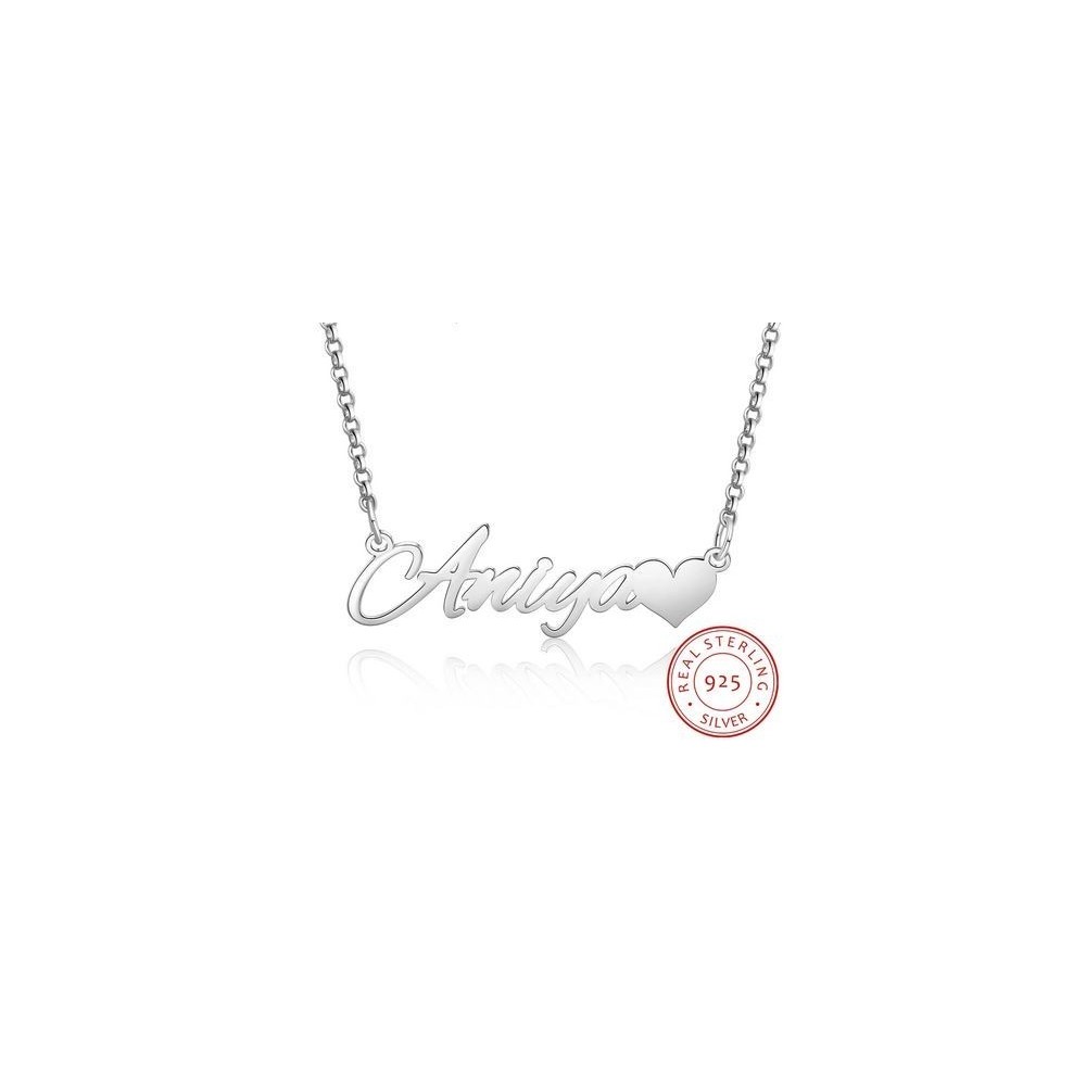 Collana con nome e cuore in argento 925