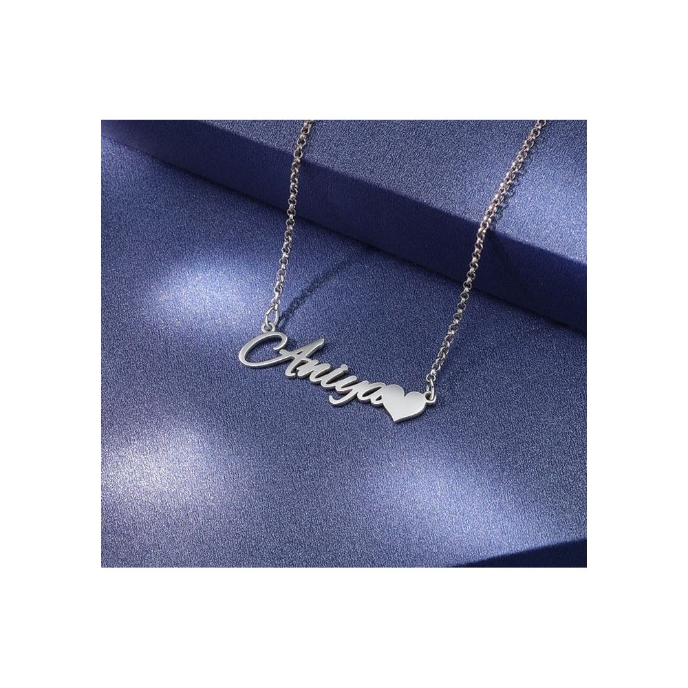 Collana con nome e cuore in argento 925