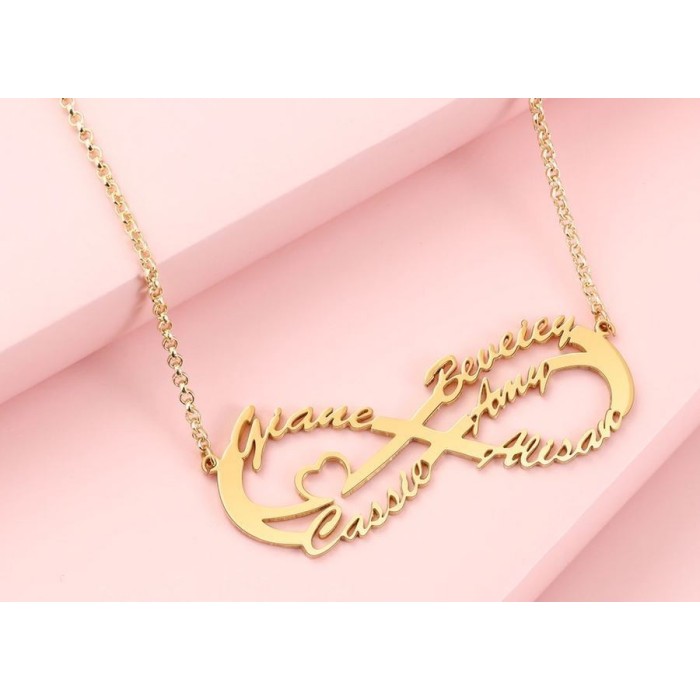 Collana infinito con nome in argento 925% personalizzabile