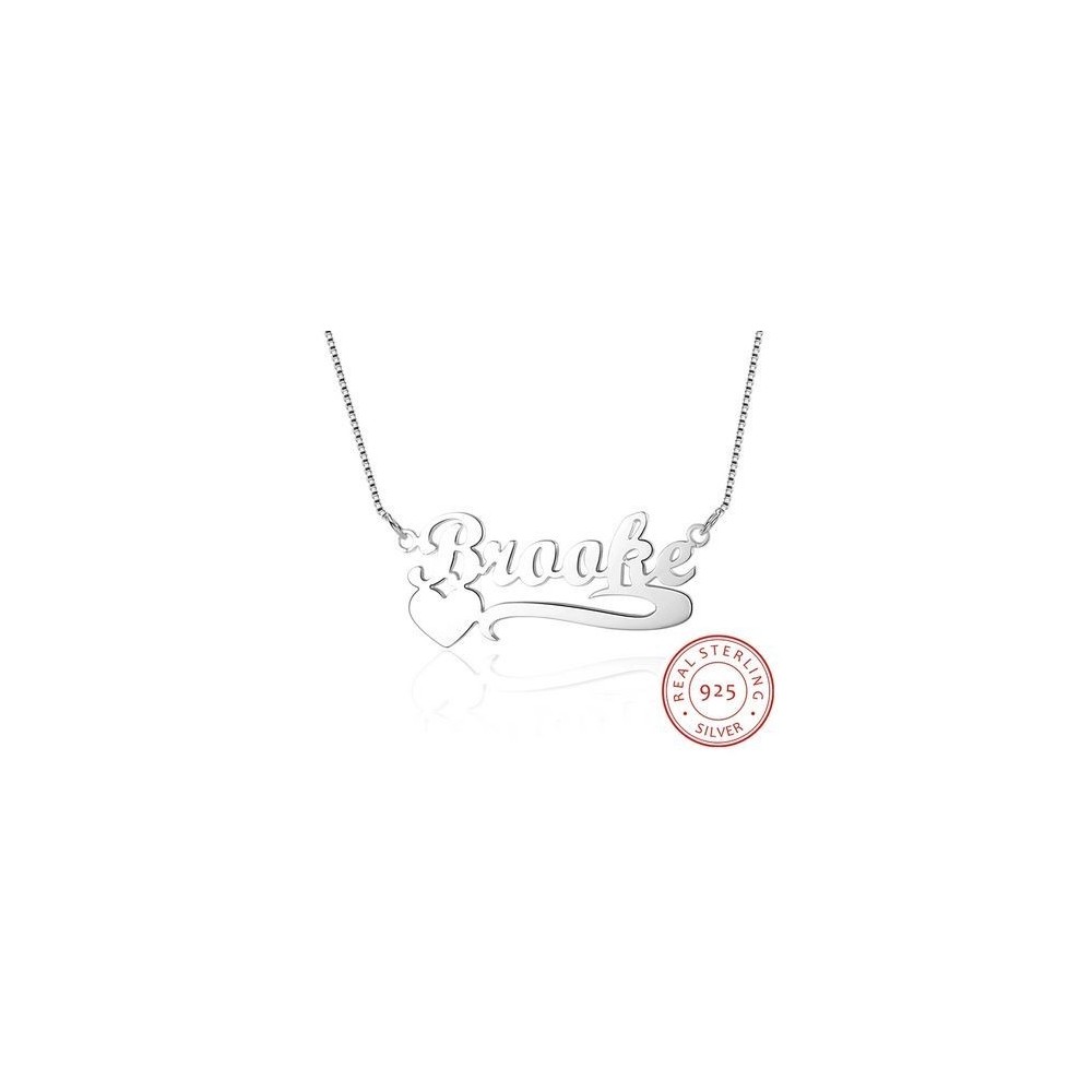 Collana con nome donna personalizzabile e fregio in argento 925