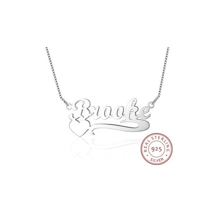 Collana con nome donna personalizzabile e fregio in argento 925