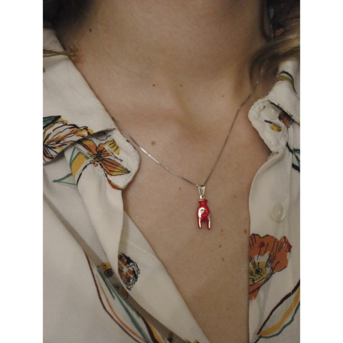 Collana Portafortuna con Ciondolo Mano con Corna | Doni Preziosi