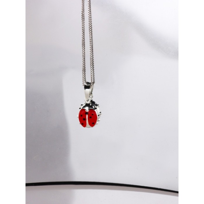 Collana con Coccinella argento 925%