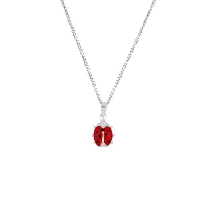 Collana con Coccinella argento 925%
