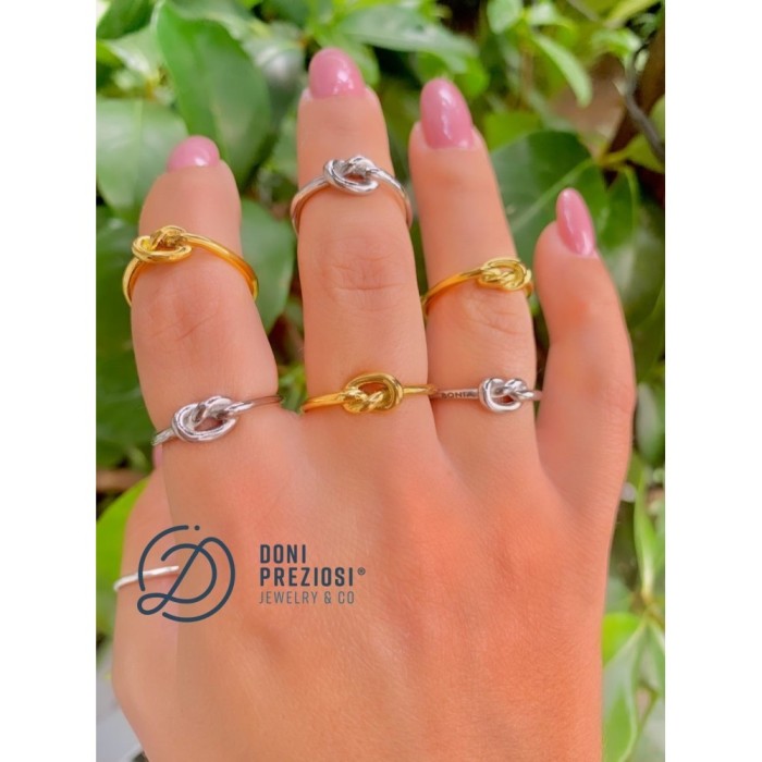 Anello nodo personalizzabile acciaio con nome regolabile