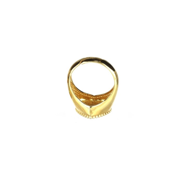 Anello Chevalier cuore smaltato rosa  da mignolo  argento