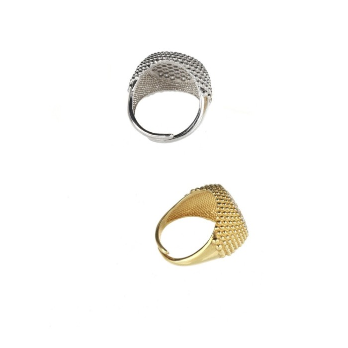 Anello Chevalier Pavè Giulia argento 925% da mignolo